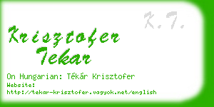 krisztofer tekar business card